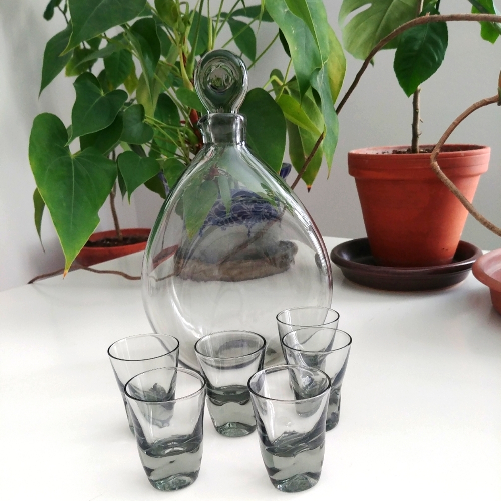 Holmegaard MCM decanter and glasses